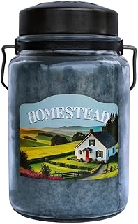McCall’s Candles | Homestead | 26 oz Scented Candle | USA-Poured | Vintage Rustic Jar with Carrying Handle | Vanilla, Sandalwood & Musk Fragrance