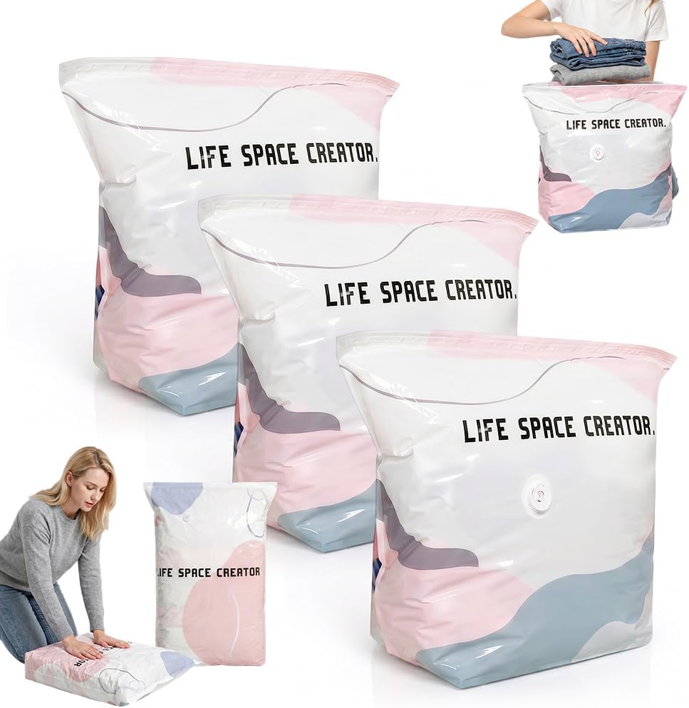 No‑Pump Vacuum Storage Bags, 2026 New Heavy-Duty...