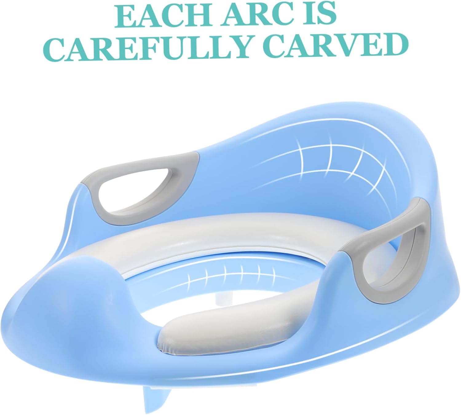 LIFKOME 1pc Boys and Girls Toilet Training Seat Comfortable Potty Cushion Double Slip Design Safe for Boys Standard Toilets Easy to Install No Harmful Substances Blue