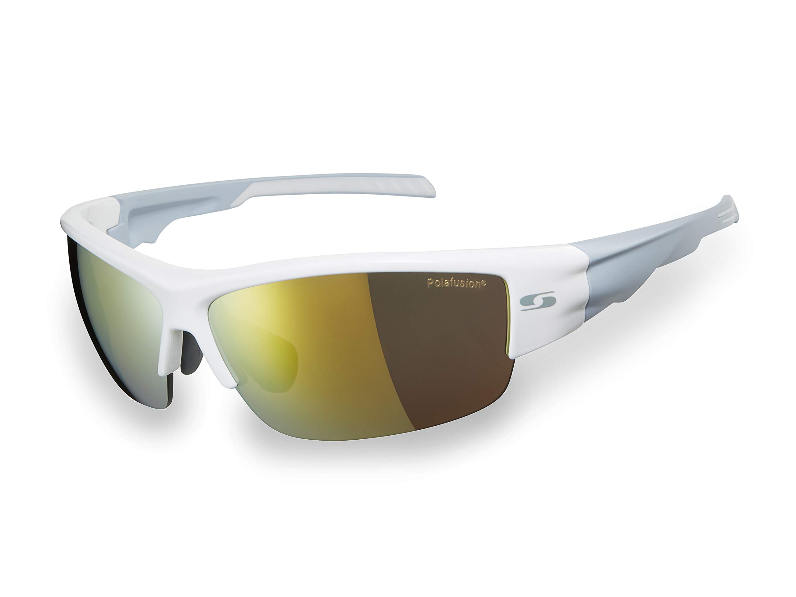 Sunwise Men's White Parade Polarised Sports Sunglasses For Suitable For Sporting Activities & Leasure Purposes, Water & Impact Resistant Sunglasses With Wrap Around Lense, One Size