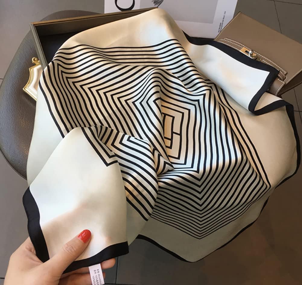 JERLA 100% Pure Mulberry Silk Square Scarf for Hair-27''x27'' Women Men Natural Silk Neckerchief Headscarf - Image 2