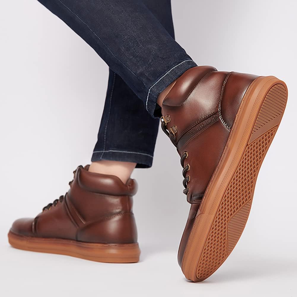 mens leather sneaker boot