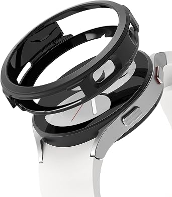 Ringke Air Sports Compatible with Samsung Galaxy Watch 4 40mm Case, Thin Soft Flexible Rugged TPU Raised Bezel Button Cutout Frame Protective Cover for Galaxy Watch4 40mm - Black