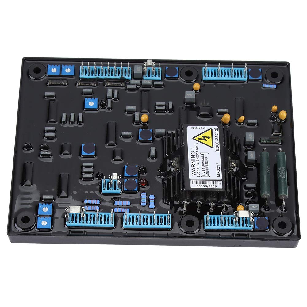 Regolatore di tensione, MX321 AVR Regolatore di tensione automatico con funzione di protezione integrata a bassa velocità, sovraeccitazione, sovratensione, sovracorrente, LAM