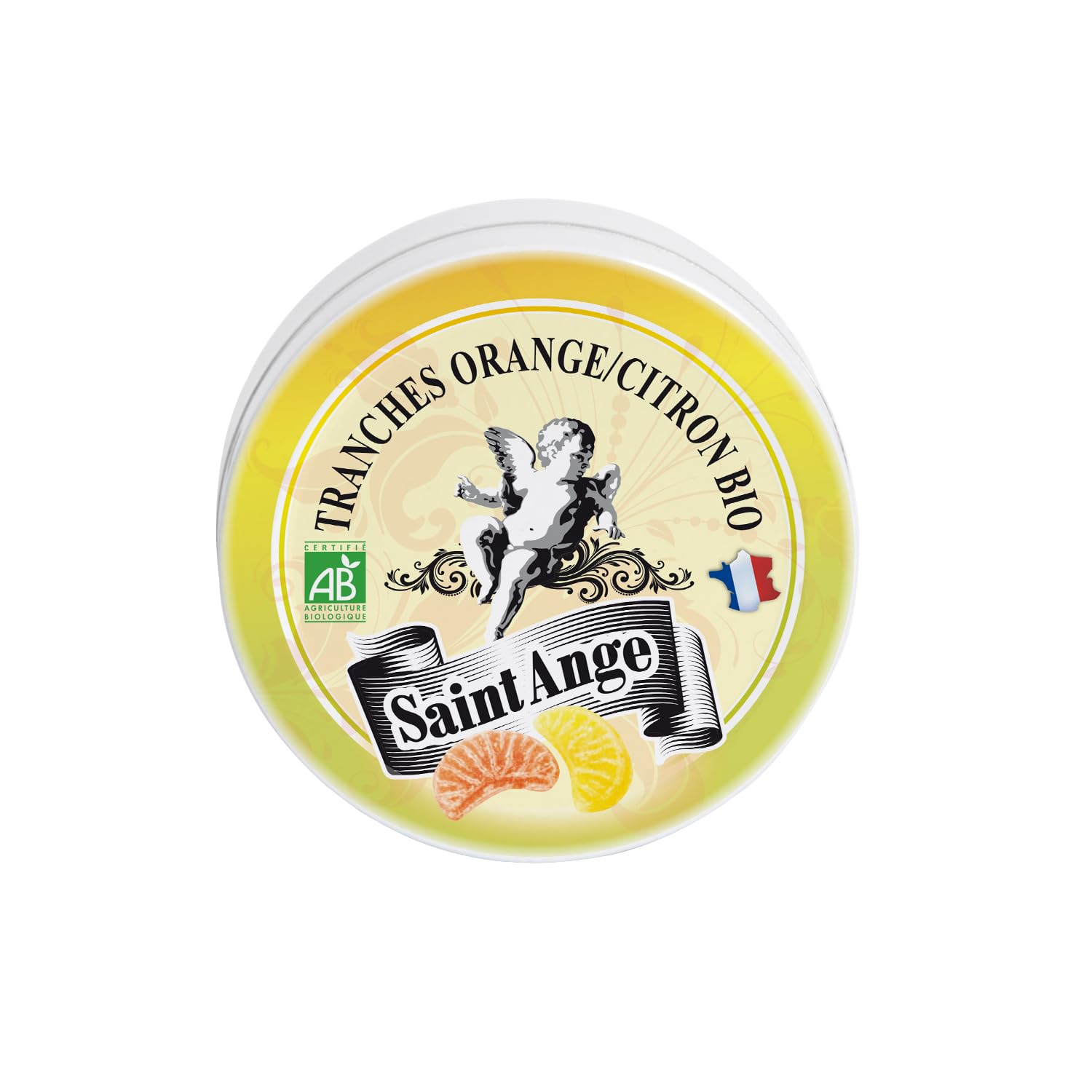 Pastilles Saint-Ange | Bonbons Traditionnels 100% Français (Bio Orange Citron)