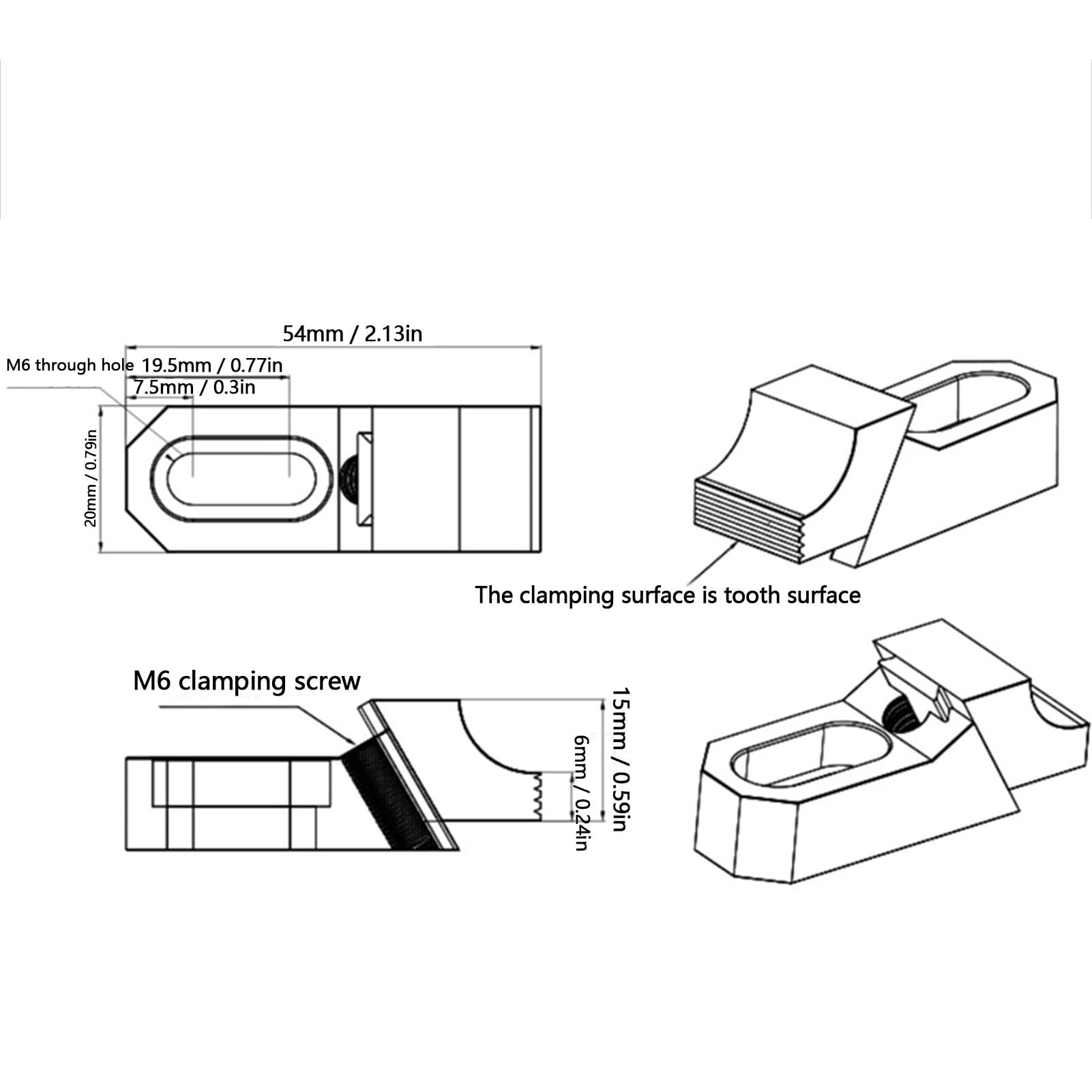 ASHATA Side Clamp Vise, Compact Size, Durable Construction | Kompatybilny z frezarką, Elastyczne wsparcie układu, Materiał o wysokiej wytrzymałości, Gładki rowek w kształcie