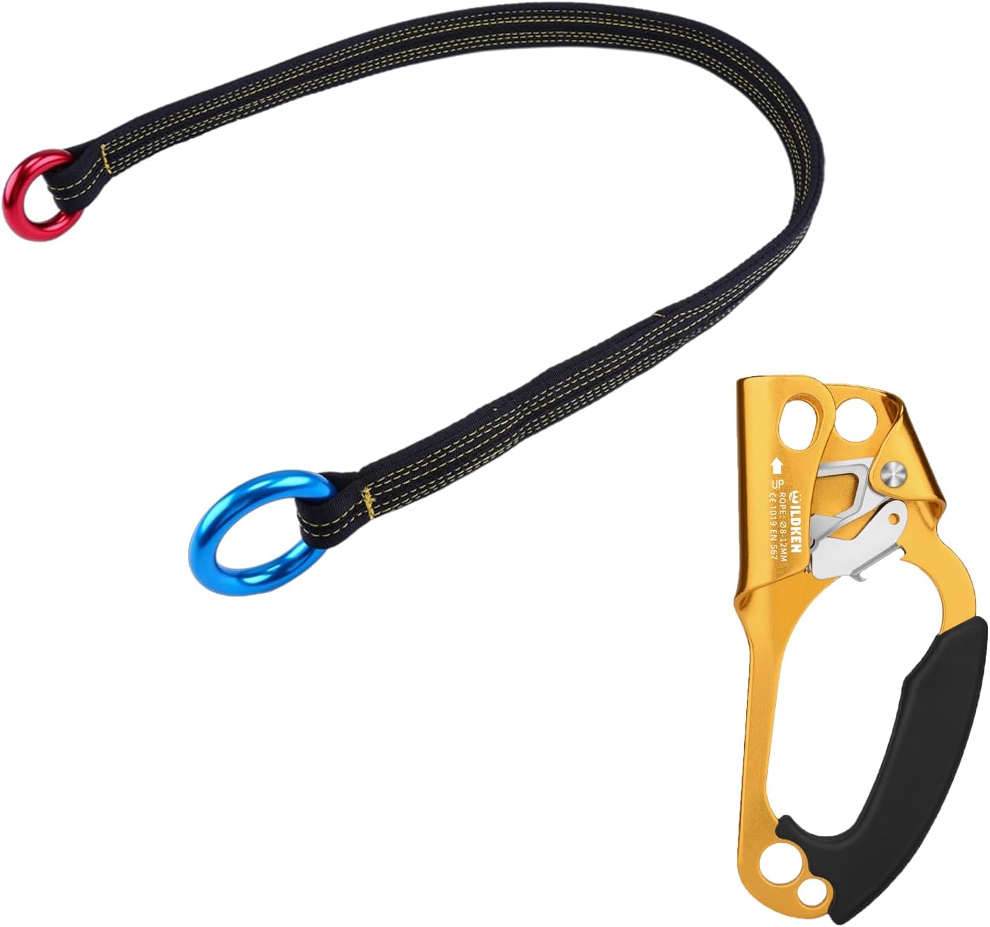 WILDKEN Tree Arborist Friction Saver Tree Climbing Cambium Saver Loop Belt Sling Retrievable Anchor 35.4 inch, Climbing Hand Ascender Outdoor Mountaineering Tree Arborist Climbing Rappelling Equip