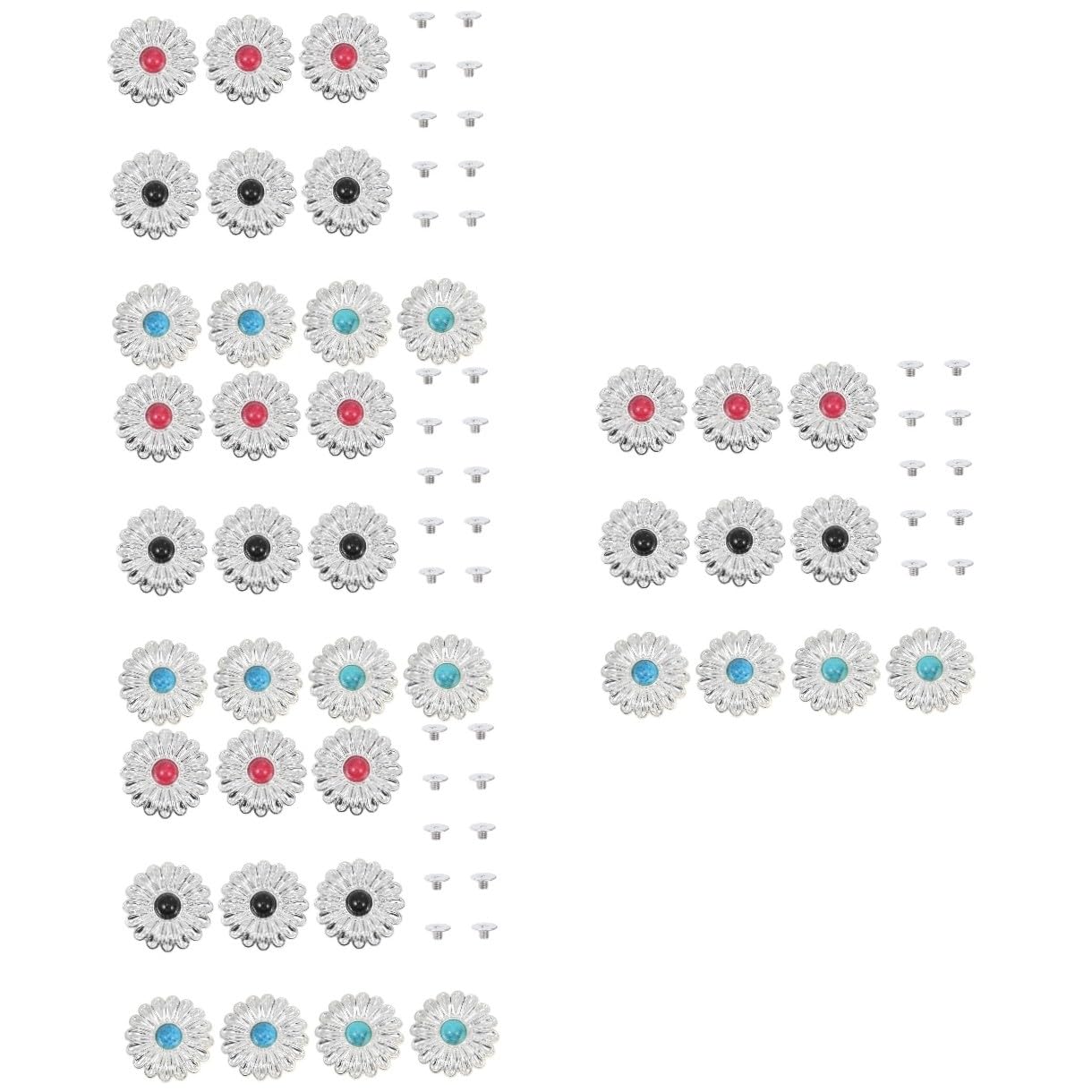 VILLCASE 4 Sätze Stoffschnalle Selber Machen Taschenzubehör Buttoned down Decorative Buttons Knopf Drücken Stift Hochzeitsdeko Gepäckverschlüsse Aus Leder Druckknöpfe Legierung 10 Stück * 4