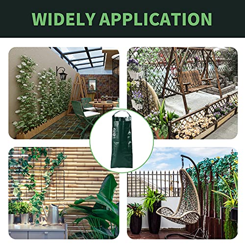 Betereap Hanging Flower Pouch With 10 Slits, 4 Packs Green Hanging Flower Planting Bag For Outdoor #TOP6