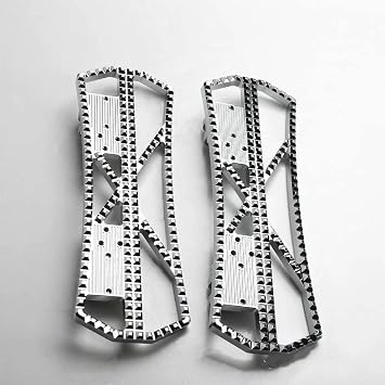 Motorcycle Modified Foot Pedal All-Aluminum Design Silvery for Enhanced Durability Ideal for Custom Motorcycles and Upgrades