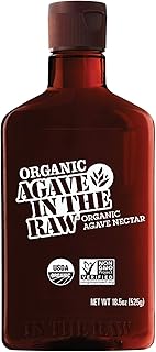 Agave In The Raw Organic Agave Nectar Sweetener, Blue Agave Syrup, Sugar Substitute for Coffee, Baking, Cooking, Hot & Col...