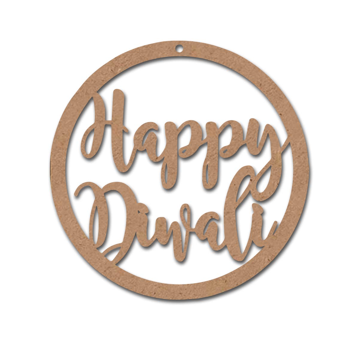 100yellow® MDF Wooden Cutout Happy Diwali Tags Diwali Decor Wooden