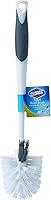 Clorox Toilet Bowl Brush with Under Rim Scrubber - Antimicrobial Bristles for Deep Clean & Odor Protection