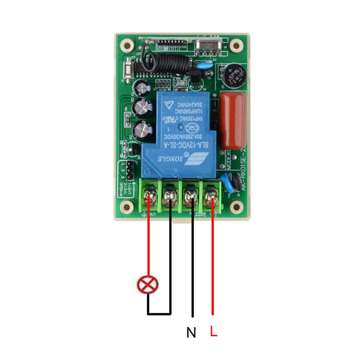 Interruptor inalámbrico de alta potencia CA 220 V 240 V, mando a distancia inalámbrico, lámpara de luz, interruptor controlado por radio, mando a distancia manual, 500 m