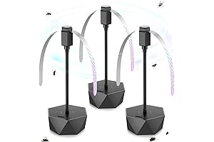 Fly Fans for Tables - 3-Pack Indoor Outdoor Fly Repellent Fan with Holographic Blades