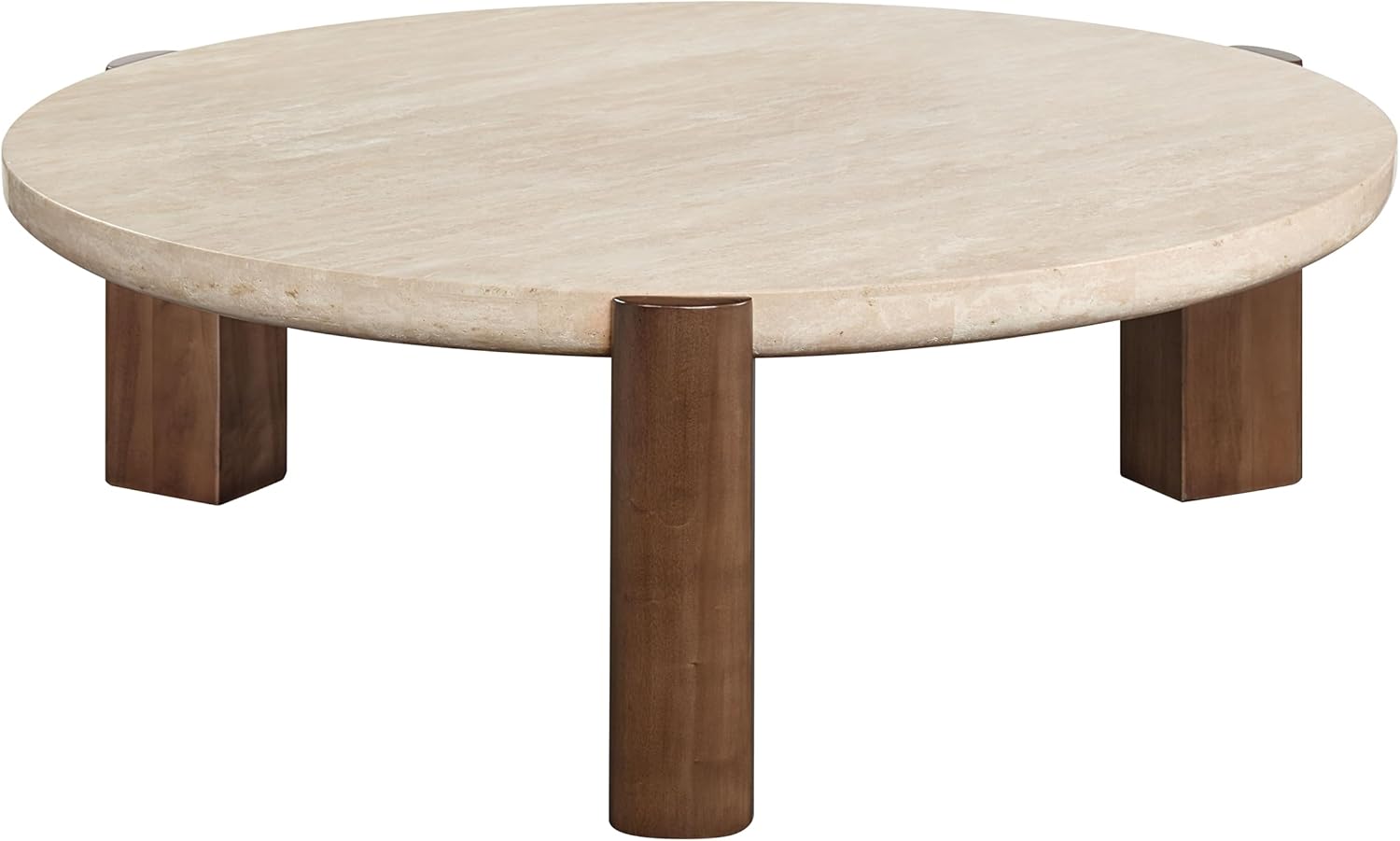 GOWE Leonardo Travertine Top & Dark Oak Coffee Table