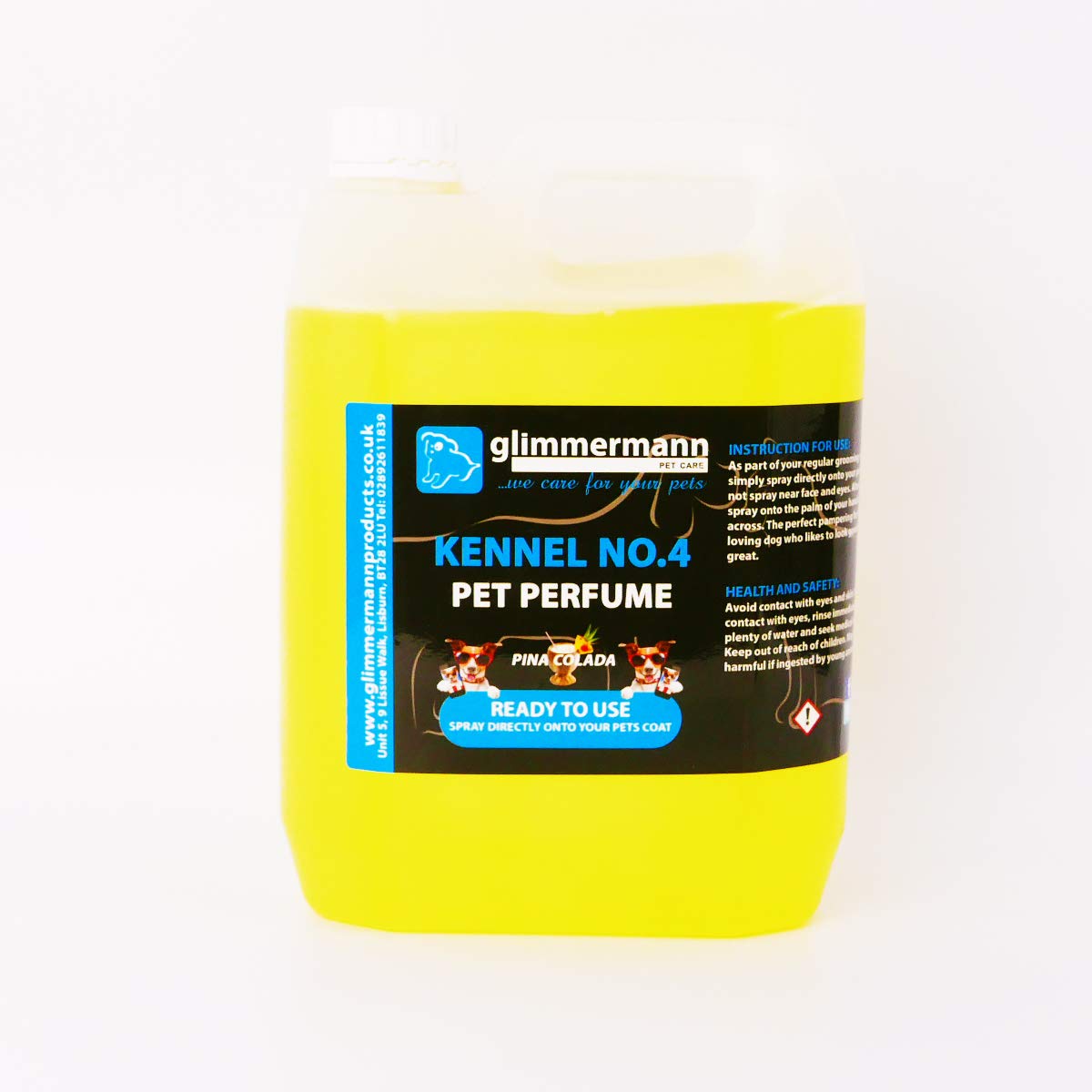 Glimmermann Products Kennel No 1 Pet Perfume Baby Powder Cologne Spray (5L, Pina Colada)