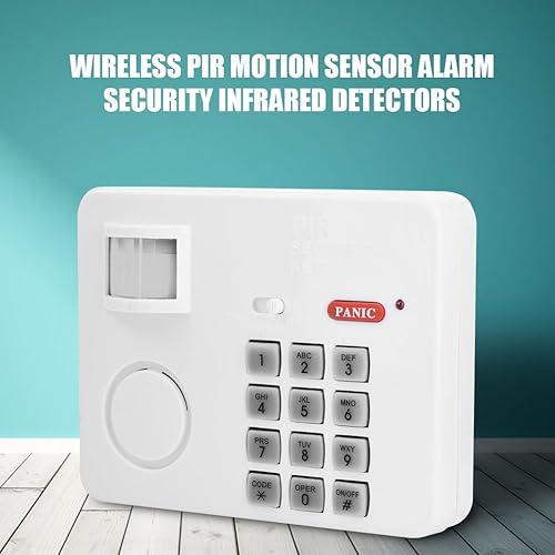 Miniatura 4 de 105DB Contraseña Inalámbrica Seguridad para el Hogar Teclado de Emergencia Sirena de Alarma, 105  Alarma PIR Sensor de Movimiento Detectores Puerta