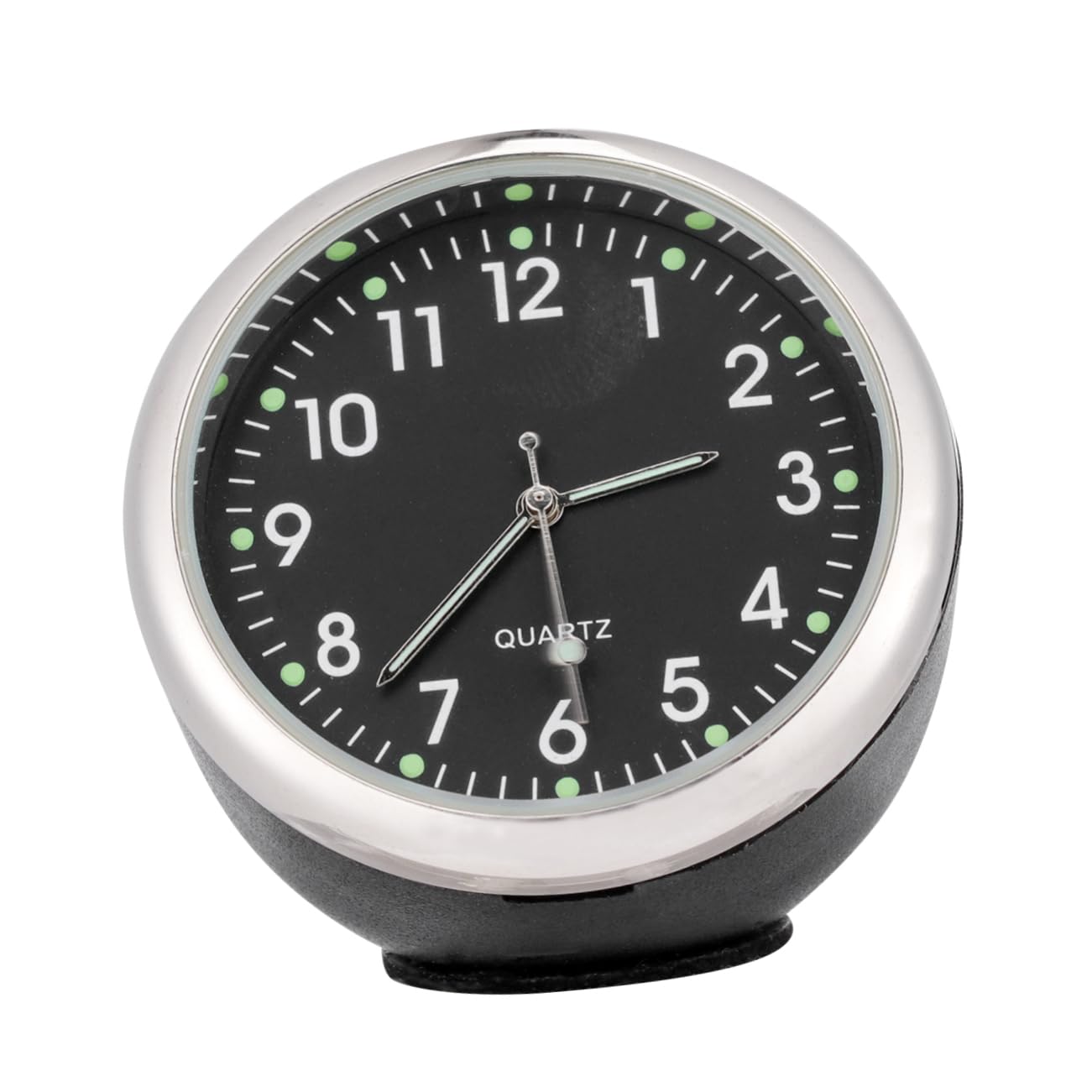 ULTECHNOVO 3piezas Reloj De Coche Quartz Mini Reloj De Tablero Para Vehículos Diseño Moderno Color Negro Sin Batería Para Decoración y Uso Casa y Oficina