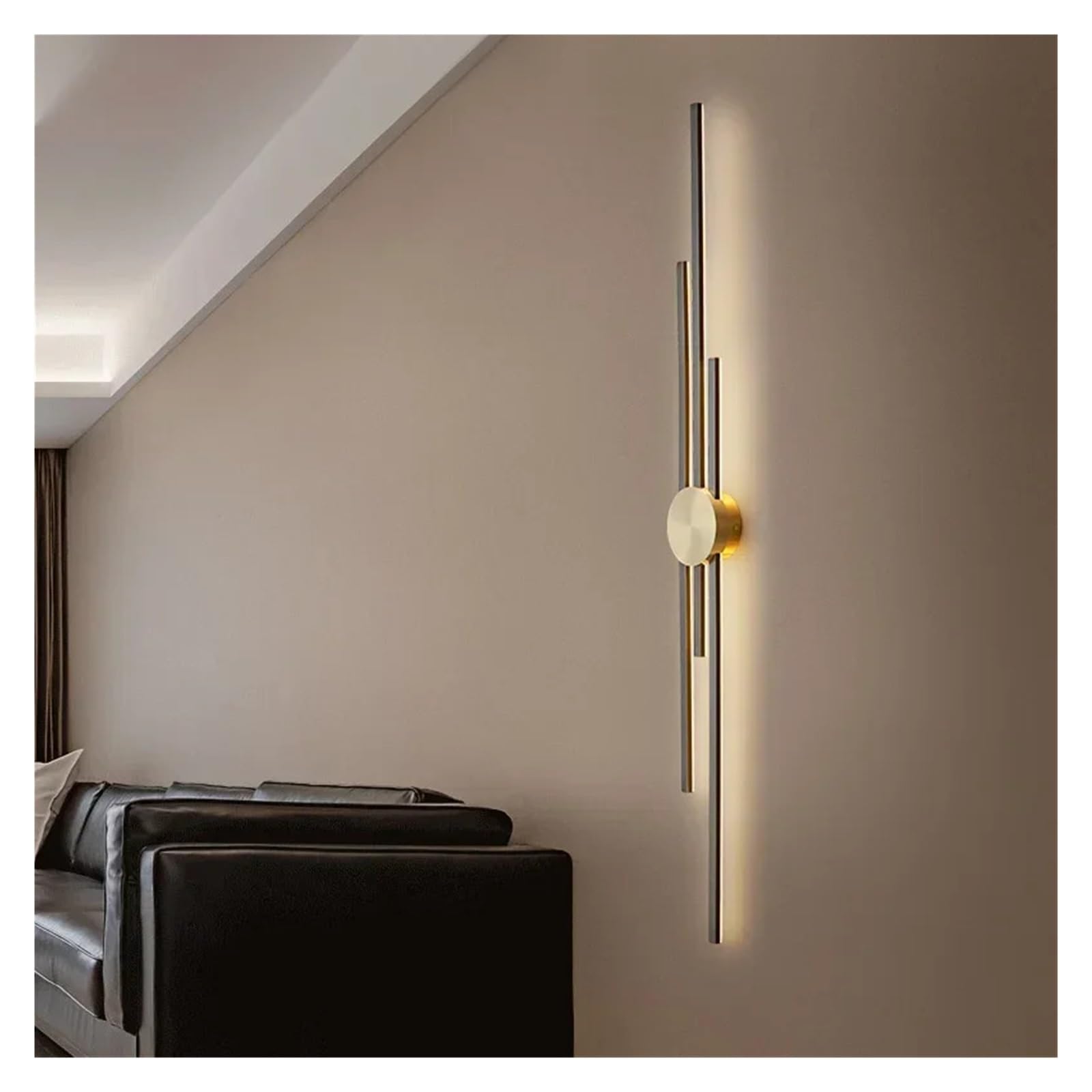 Sconce a LED, Lampada da Parete Moderna a LED Lunga Soggiorno Sala da Pranzo Loft Sconce a Parete Decorazione Camera da Letto Luce da Comodino Lampada per Scale (Luce Calda Dorata, 64CM)