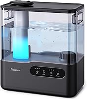 BREEZOME 5L Top-Fill Cool Mist Humidifier for Bedroom & Large Rooms - 36H Runtime, Essential Oil Tray, 7-Color Lights, Quiet Ultrasonic for Nursery