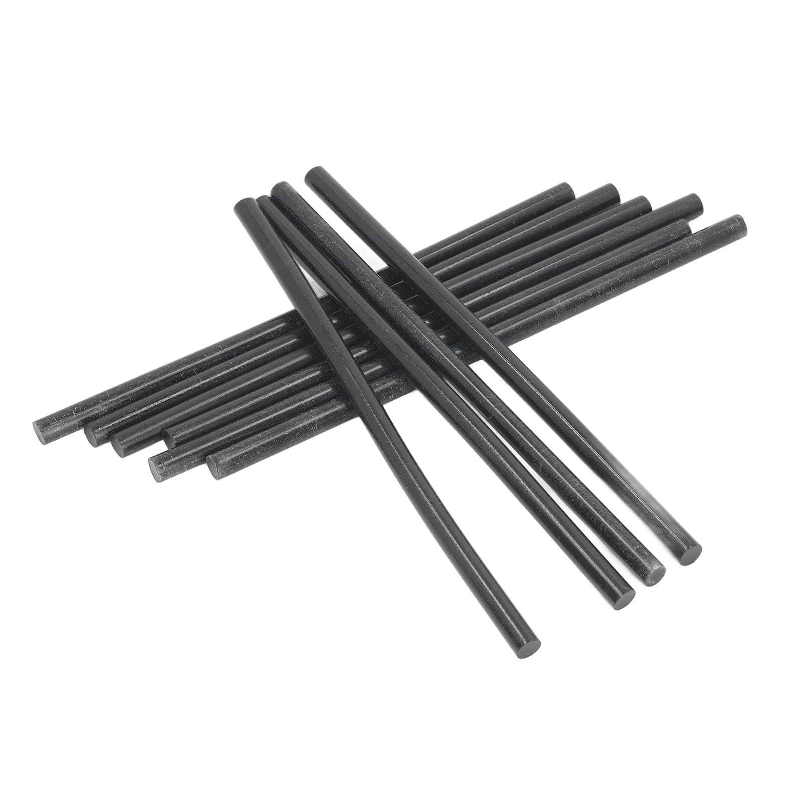 Barras de pegamento caliente negras, 38 piezas de 0,43 x 10,63 pulgadas, resina EVA, fuerte adherencia, barras de pegamento termofusible sin olor, tiras para coche, bricolaje,
