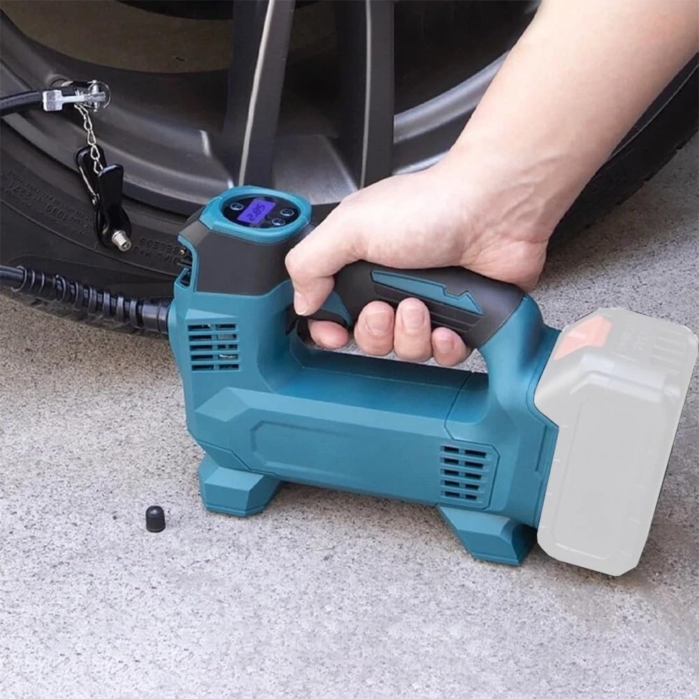 Compresores de Aire portátiles Bomba de Aire inalámbrica, compresor de Aire portátil con manómetro Digital para Coche, Bicicletas y Camiones Inflador Ruedas Coche