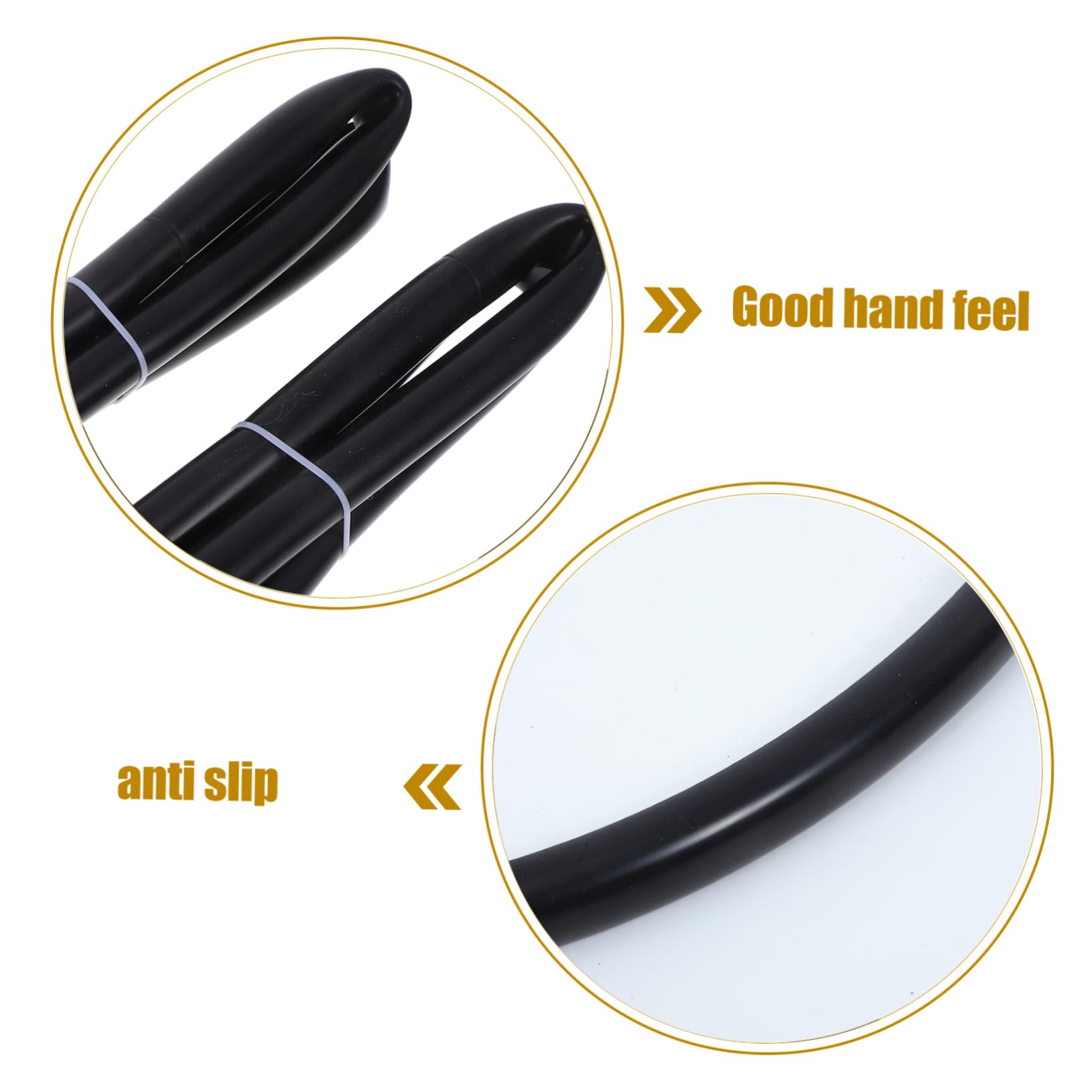 Funda de Silicona Antideslizante para Aro de Empuje de Silla de Ruedas | Negro, 1 Par, Caucho Flexible, Ajuste para Ruedas Traseras, Accesorio para Adultos
