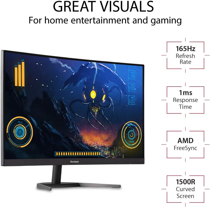 Black Friday - 40% OFF ViewSonic OMNI VX2768-PC-MHD 27 Inch Curved 1080p 1ms 165Hz Gaming Monitor with FreeSync Premium, Eye Care, HDMI and Display Port Super Big Clearance! ViewSonic OMNI VX2768-PC-MHD 27 Inch Curved 1080p 1ms 165Hz Gaming Monitor with FreeSync Premium, Eye Care, HDMI and Display Port