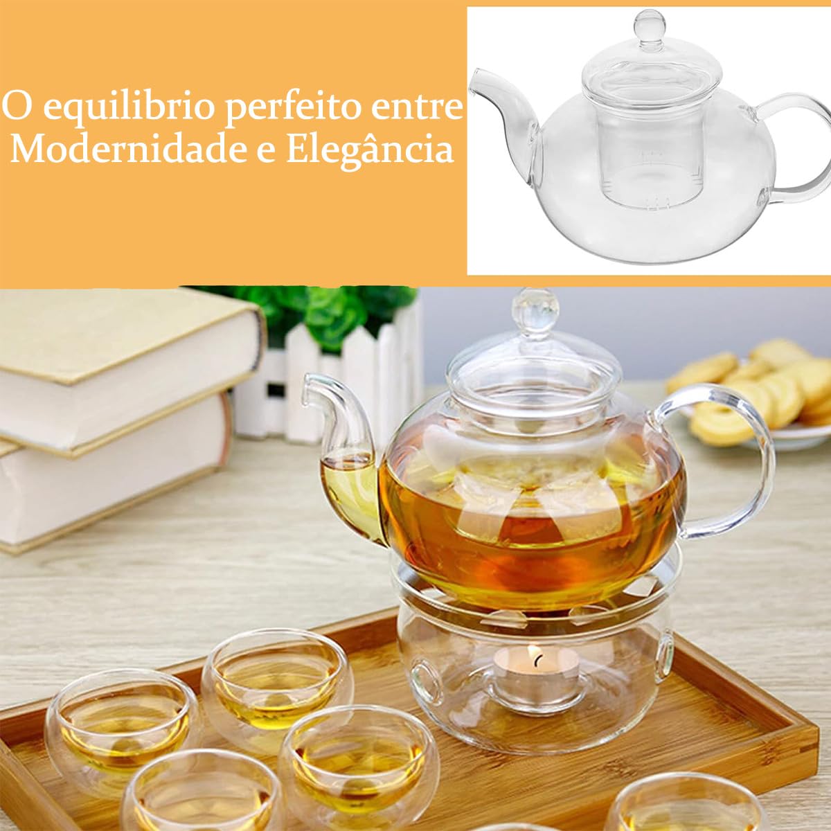 Chaleira de Vidro Borossilicato Resistetnte com Infusor 600ml Bule de Ch  Resistente ao calor Para Ch Cafe Com Tampa Pode Ir ao Fogo Transparente |  Amazon.com.br