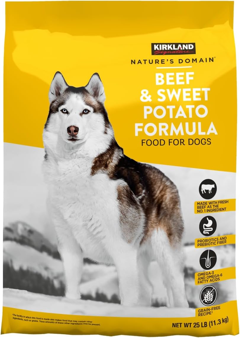 HEALTH & OUTDOORS Nature Domain Dog Food, Beef and Sweet Potato 25 Lbs