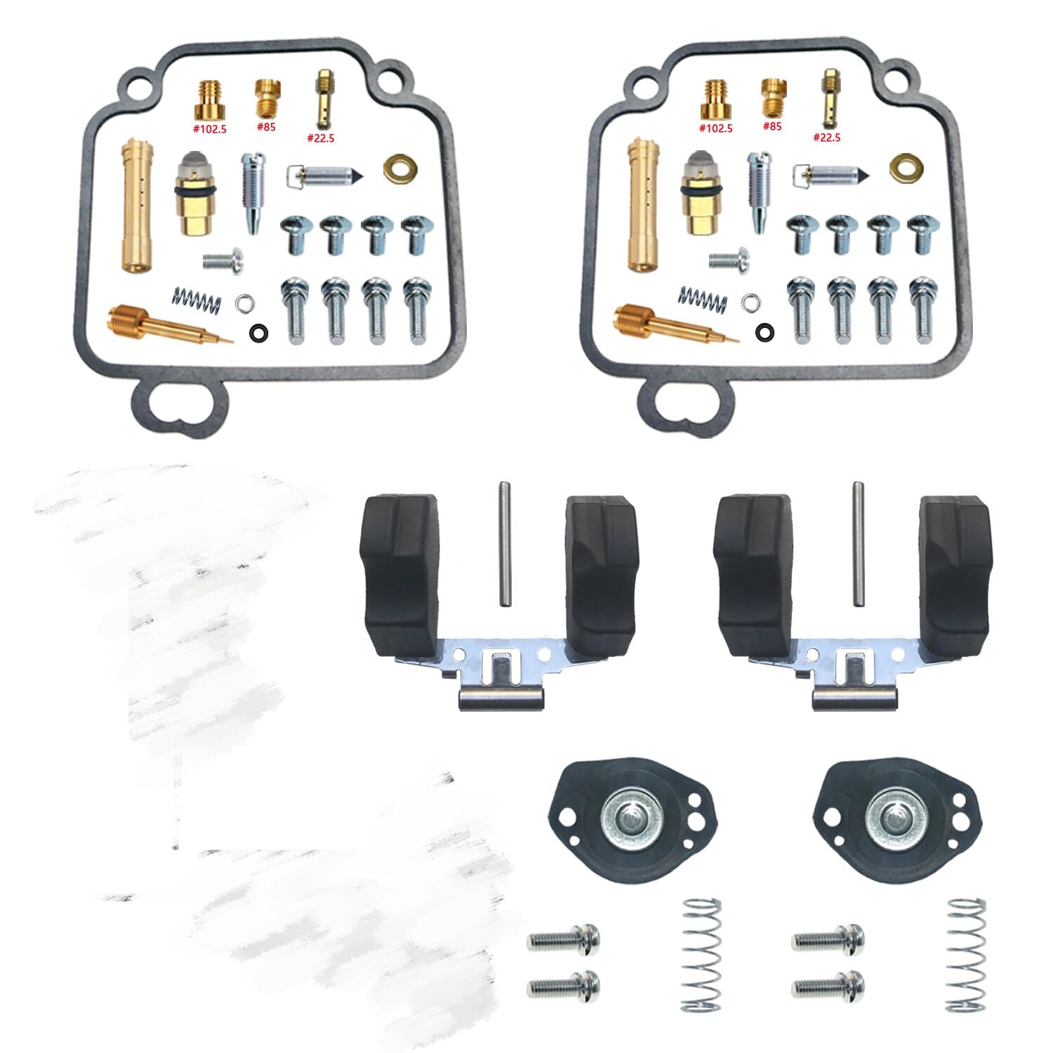 TMAX500 XP500 XP500R 5GJ 2001-2003 Kit di riparazione carburatore TMAX 500 Membrana a diaframma galleggiante per pistone Parti di ricostruzione (kit di riparazione, galleggiante, aircut)