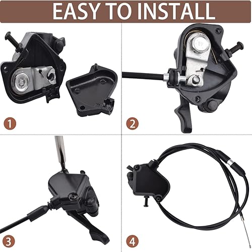 Miniatura 3 de Minireen Cable para acelerador con dedo pulgar, ensamblaje para acelerador manual para Chinese 50cc 70cc 90cc 110cc 125cc 250cc ATV Quad Go Kart.