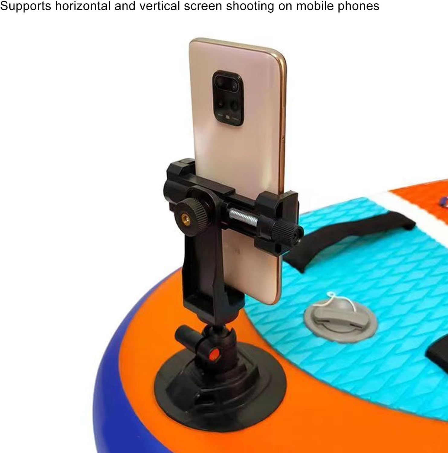 Inflatable Swim Kickboard Thickened Large Buoyancy Swimming Float Board with Phone Holder Swimming Tracking Aid for Panoramic Cameras Action Cameras