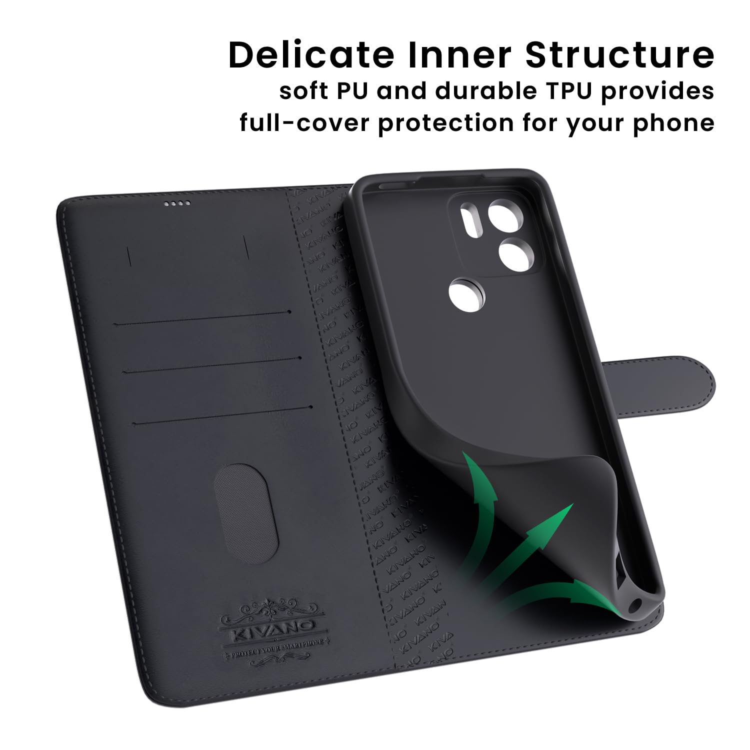 KIVANO LUXE Leather Flip Case for Redmi Note 12 Pro 5G -4