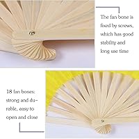 Vista 6 de 5.9 ft de seda artificial danza del vientre de bambú velos mujeres seda real danza del vientre vela vela danza nacional baile largo bambú ventilador