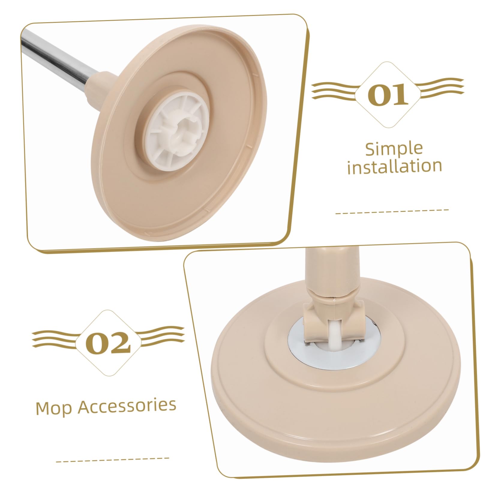 FOMIYES Stainless Steel Mop Rod Mop Replacement Pole Detachable Handle for Commercial Use