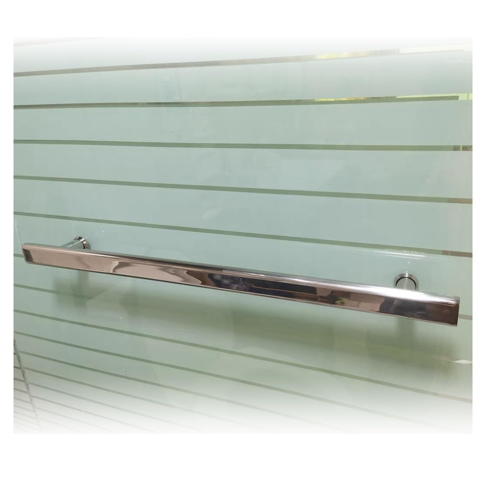 LQZAXSRDR Sliding Barn Door Handle, Glass Door Handles H Shape Pull Grab Rod Stainless Steel Bar to Silver Multiple Sizes(Pitch-600mm)
