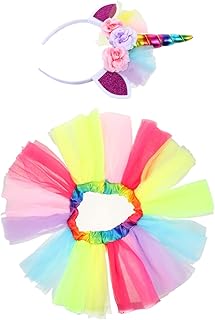 GALPADA 2 Pçs 1 Conjunto Unicórnio Saia Tutu Roupas De Bebê Vestidos De Menina Saia De Menina Trajes De Tutu Para Meninas Meninas Roupas De Princesa Traje De Fada Tutu Trajes De Festa