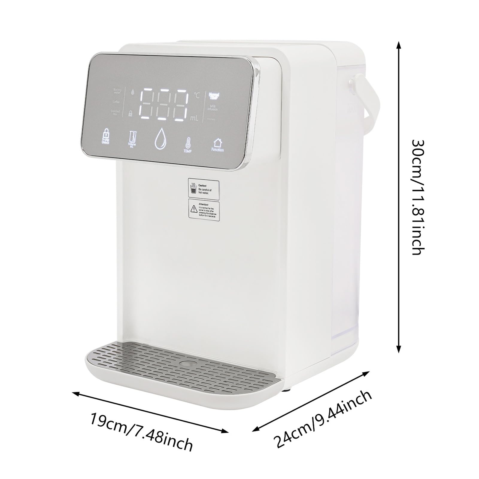 Distributore di acqua calda da 2000 W, 3,5 l, per acqua calda rapida, touch screen digitale, a risparmio energetico, ideale per cucina, ufficio e alimenti per bambini