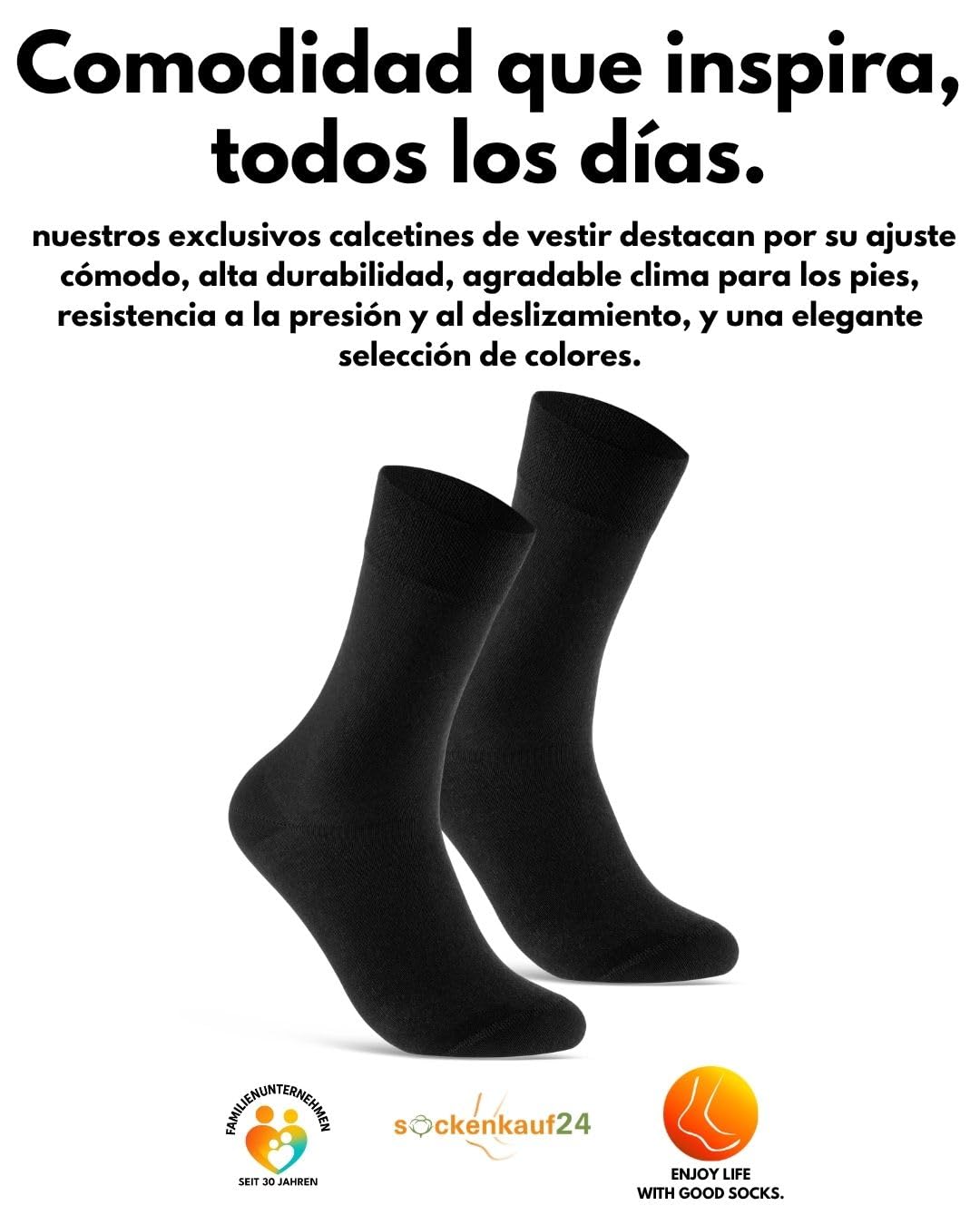 10 Pares Calcetines Clásicos Hombre Mujer Algodón Comodos Transpirables
