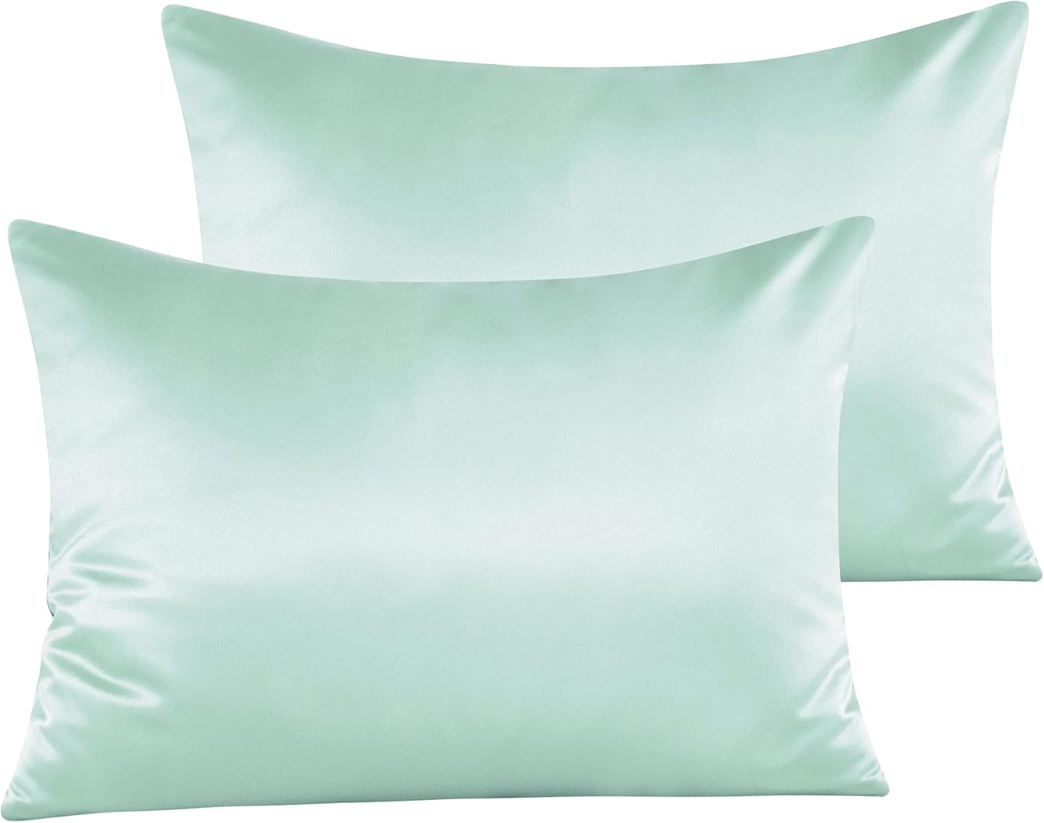NTBAY 2 Pack Satin Zippered Toddler Pillowcases, Super Soft