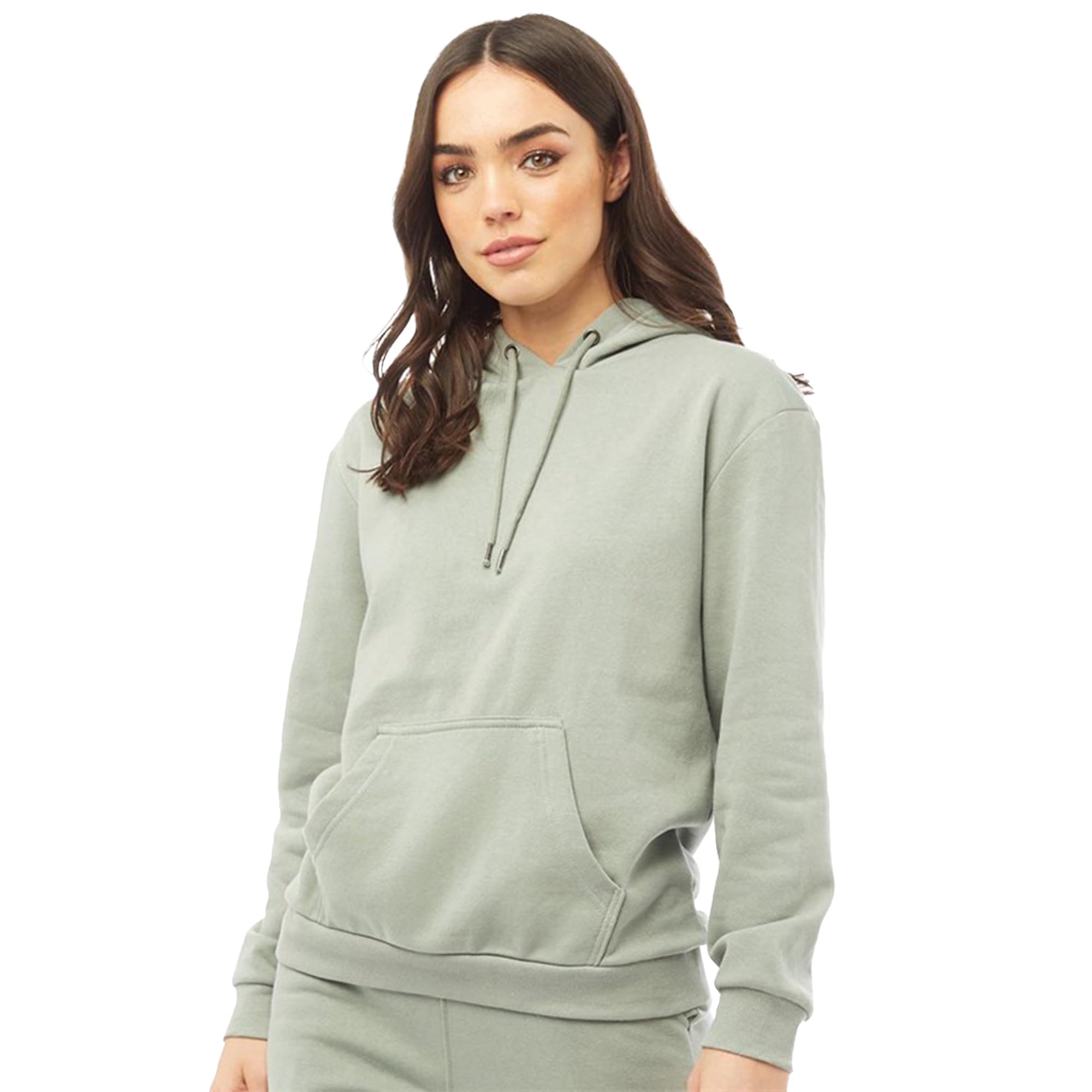 Brave Soul Men's Sage Wo Hoodie With Adjustable Drawstring, Kangaroo Pocket Comfortable Fit And Soft Fleece Hoodie For Wo, Colour, Xs