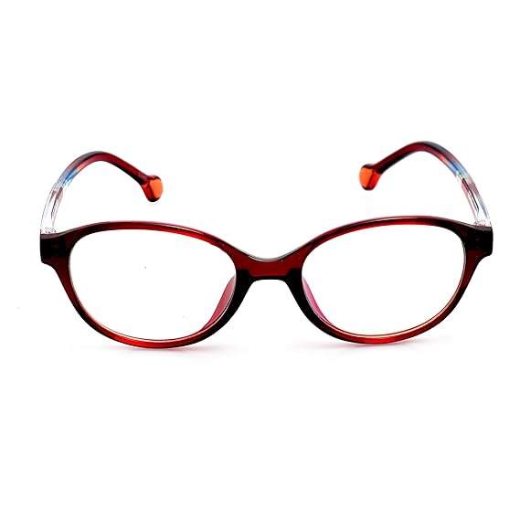 Rudhra Blue light Blocking Computer Glasses for kids Zero Power Spectacles With Anti Glare Glasses for UV & Eye Protection & Anti Eyestrain For Age 5-10 Years Girls and Boys