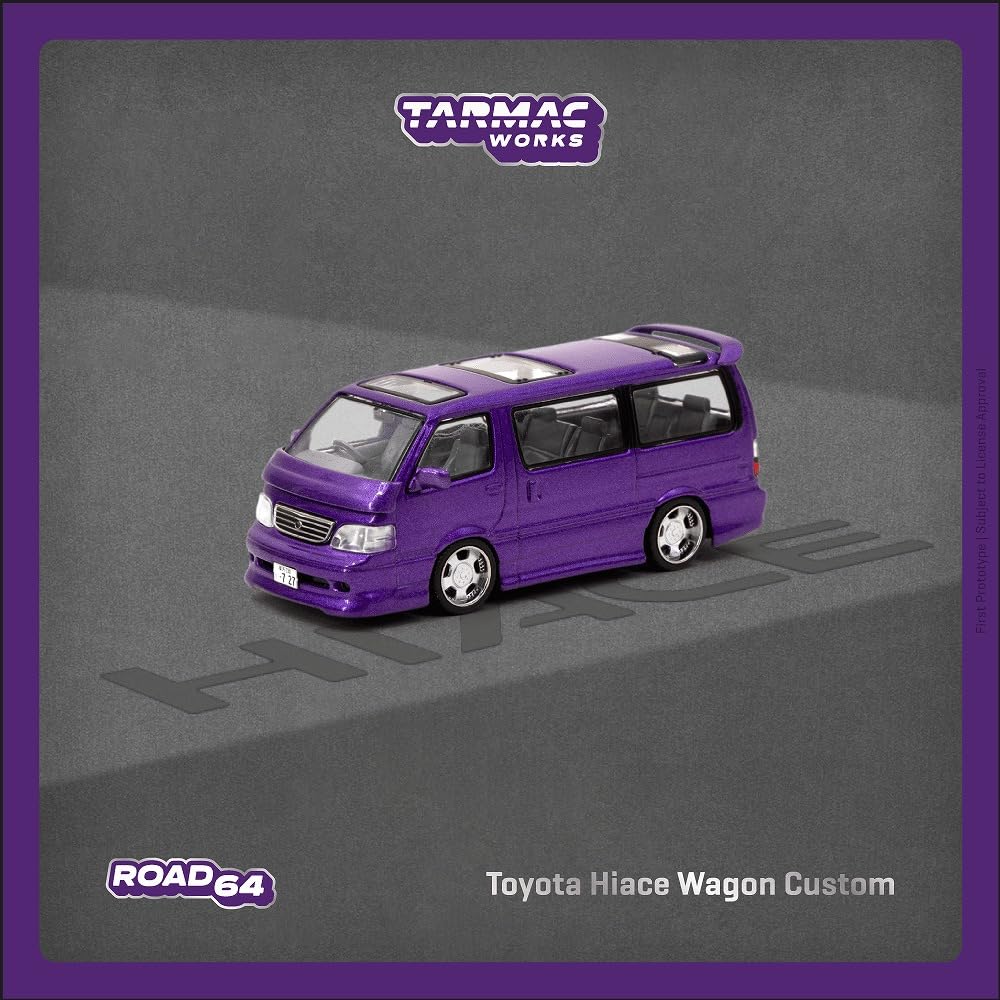 Amazon | TARMACWORKS 1/64 Toyota Hiace Wagon Custom Purple 完成品