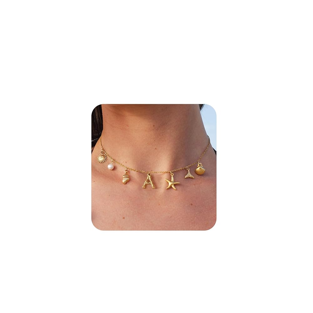 Amazon.com: Charm Necklace for Women, Trendy Boho 14K Gold