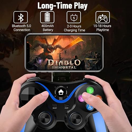 Miniatura 4 de Controlador móvil para iOS iPhone y teléfono Android Samsung Galaxy joystick inalámbrico con soporte para teléfono para juegos MFi juegos en la nube
