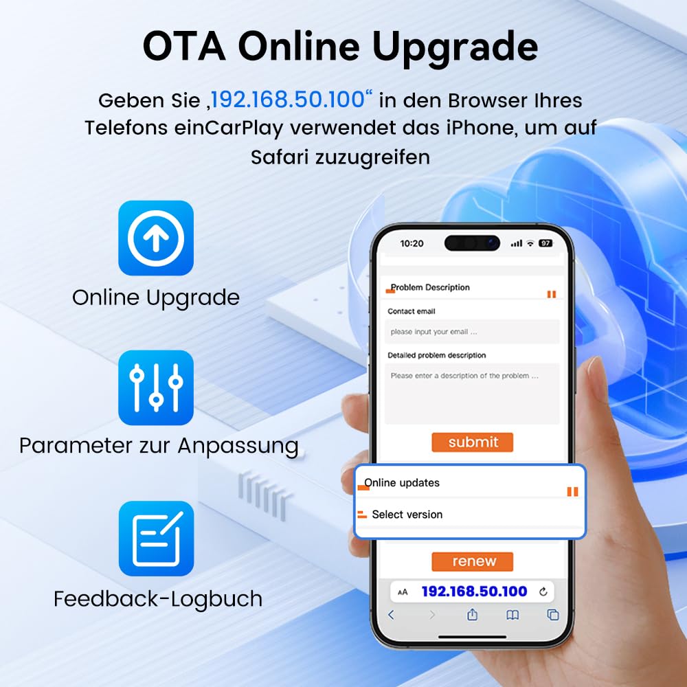 Carlinkit Mini Ultra Adapter für iPhone und AndroidWireless Konvertiert kabelgebundenes zu Wireless CarPlay und Android Auto, Plug-and-Play Setup, kompatibel mit Autos ab