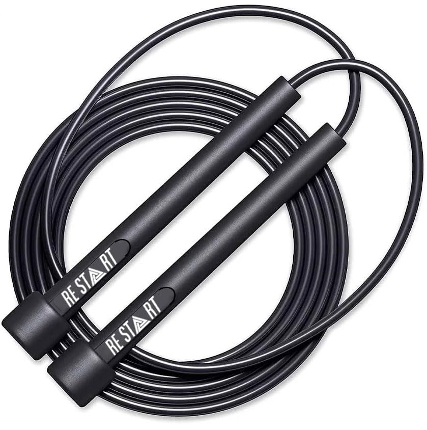 RESTART Mens & Womens Skipping Rope Mens Adjustable Jump Rope Exercise Rope/Gym Rope for Men to Workout in Black (B0CRRXQJRC) Amazon Price History, Amazon Price Tracker