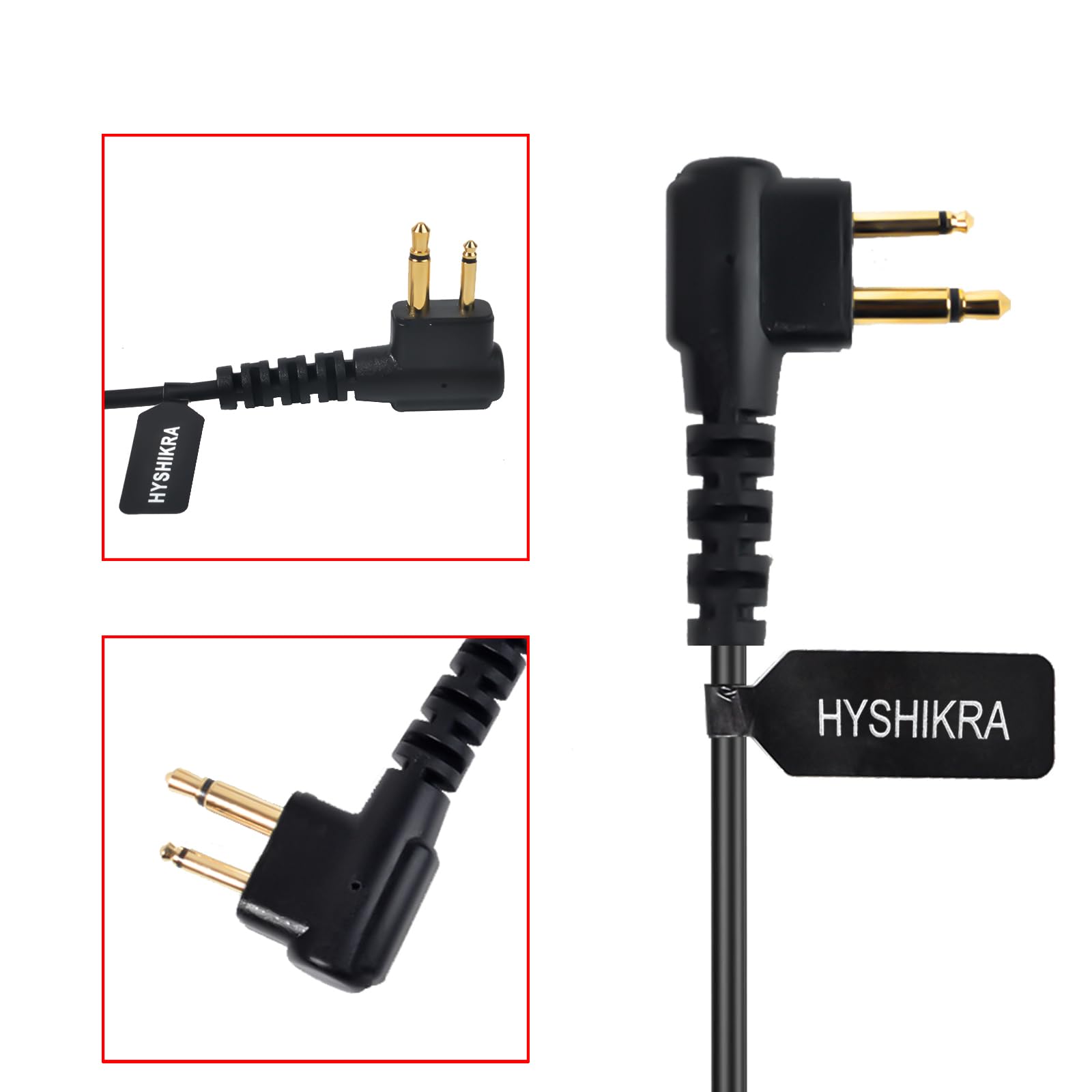 Uniwersalny 2-drożny radiowy adapter audio Kabel 3,5 żeński do Multi-pin z zestawem słuchawkowym PTT 3,5 mm Jack Kompatybilny z Motorola CP040 DP1400 GP68 GP88 GP300 (Kształt D)